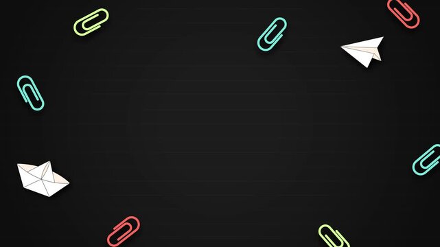 Playful back to school education background with flat school supplies frame on grid paper, ideal for learning content, classroom presentations, kids education, and academic promotions.