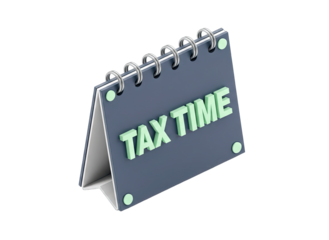 Tax Time Calendar Concept on White Background
