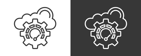 Throughput Icon Set Vector Collection Isolated In Black And White
