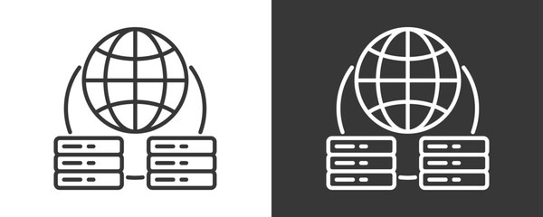 Cdn Icon Set Vector Collection Isolated In Black And White © Jackcuan