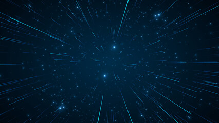 Starlight Warp Speed Business Corporate Technology Particles Tunnel Digital Background