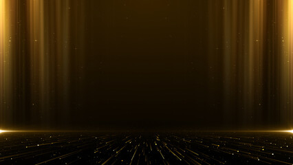 Celebration Gold Particles Stage Awards Trailer Titles Cinematic Openers Luxury Intro Background