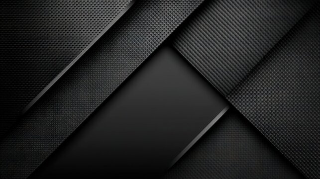 Layered carbon fiber panels with central dark space for modern banner and presentation design