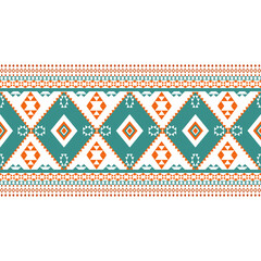 Vector Geometric Ethnic seamless pattern background.Native American tribal fabric, Azect,Batik,rung,drawn,cross