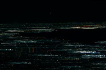 神戸の夜景がノイズのように流れるライトトレイル