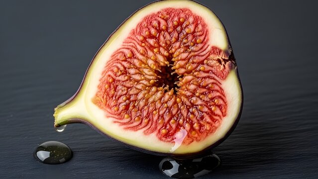 Fig Cross Section Showing Interior Flowers