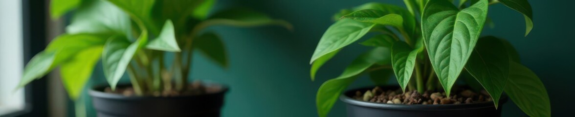 Lush green Ficus Elastica in a sleek black pot Perfect indoor decor , house, indoor plant