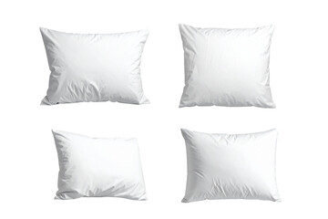 white pillow isolated on white background.