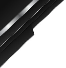 Abstract Black and Silver Geometric Layers on White