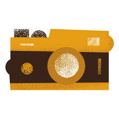 Vintage Grunge Cozy Travel and Music Icons Set