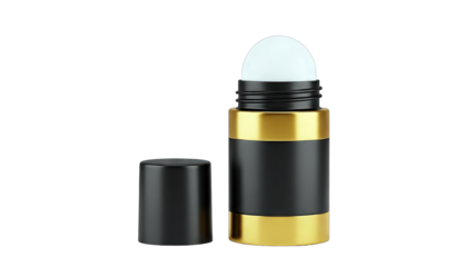 Deodorant Roll-on with Cap Isolated on White Background