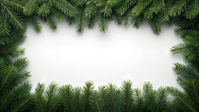 christmas tree branches frame