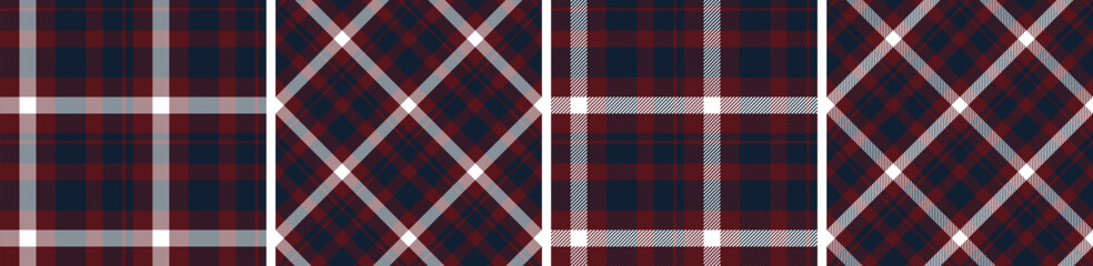 plaid and tartan pattern set.checkered fabric texture background.