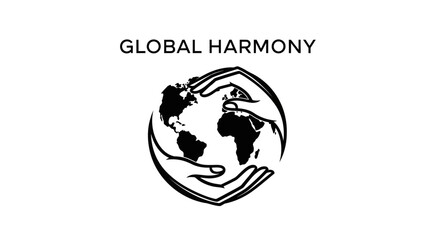 Earth in caring hands global harmony concept