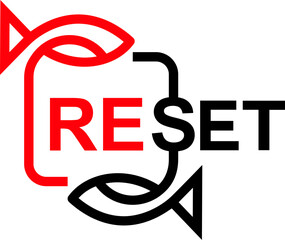 vector is the word "Reset". Fist, Square, elegant and outline