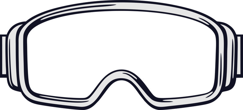 Minimal Ski Goggles Outline Icon

