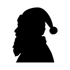 Santa Claus head silhouette