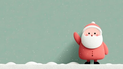 cute santa claus with christmas gift box