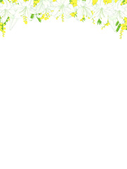 ゆりとミモザのフレーム⑫縦_上部