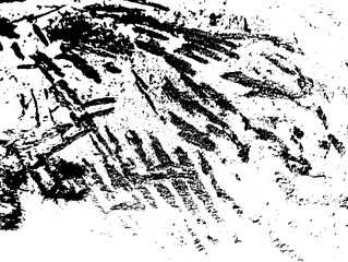 Naklejka premium Black and white abstract texture with grunge brush strokes effect