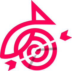 vector is the monogram spiral and fish.Square, elegant and outline