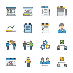 Collection of Business Icons and Illustrations.