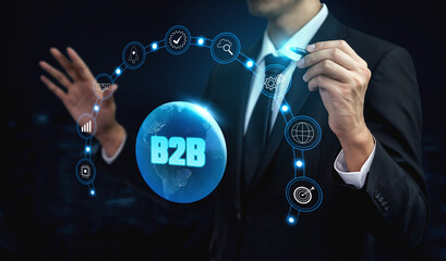 Global B2B business growth and partnership solutions. A strategy for market expansion and achieving company goals in worldwide business. Motif