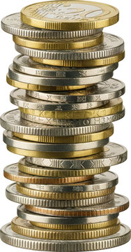 Stack of Gold Euro Coins