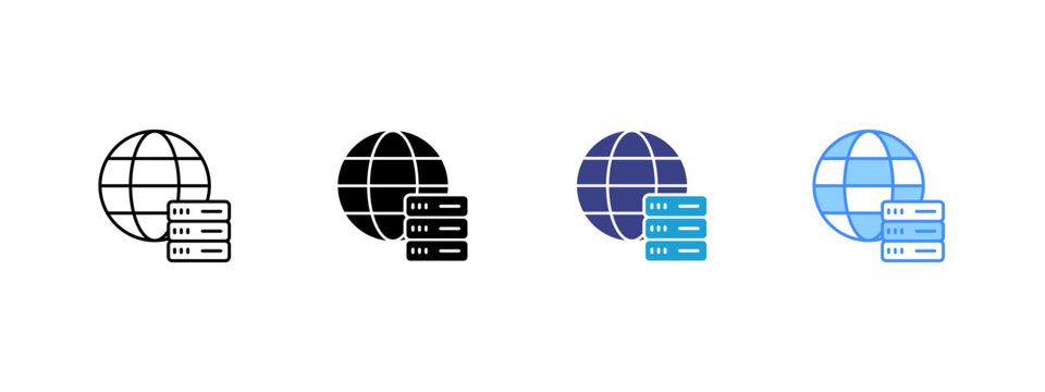 Proxy icon set multiple style collection