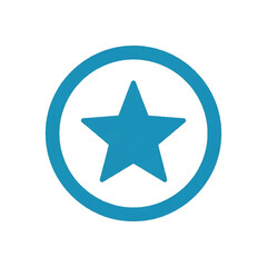 Blue Star Icon in Circle Logo.
