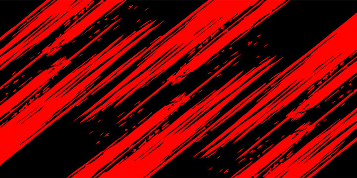 Aggressive Diagonal Red Paint Brush Strokes Background. Grunge Scratches Texture Vector