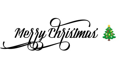 Merry Christmas festive greeting text on red holiday background with copy space for seasonal celebration and winter wishes