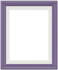 Purple frame isolated on white background. Realistic rectangle frames mockup. Classic Photo wooden frame. Shades of purple borders set for painting, poster, photo gallery. 3d png illustration.