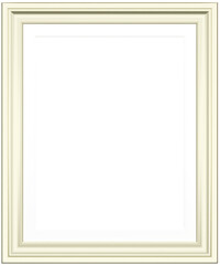 Beige wooden frame isolated on white background. Realistic rectangle frames mockup. Classic Photo modern frame. Shade of  beige Borders set for painting, poster, photo gallery. 3d png illustration