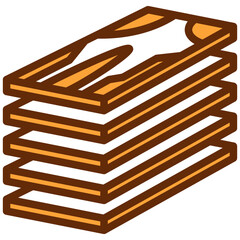 Planks Dual Tone Color Icon, Mini Illustration Relate To Carpentry, Wood Industry. Use For Modern Concept, Ui, Ux Web And App Development.