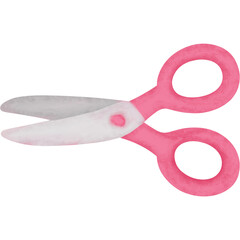 Cute Pink Scissors Illustration Icon Design