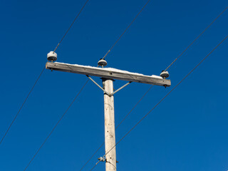 Electric pole in the Winter