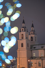 Fototapeta premium Churches in central Minsk await Christmas
