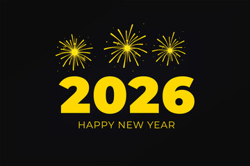 2026 happy new year fireworks background