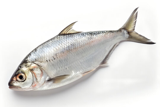Bangladeshi Hilsha (Ilish) Fish &ndash; Premium Silver Seafood Isolated on White Background