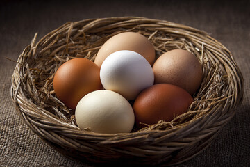 Eggs in a basket