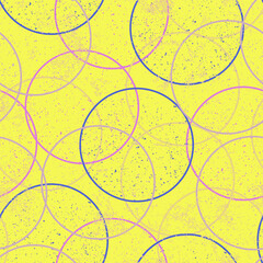 Seamless abstract colorful pattern with grunge circles