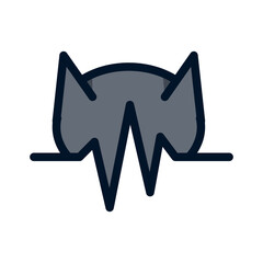 Icon representing animal heartbeat and health monitoring.