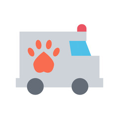 Ambulance for emergency animal transport.