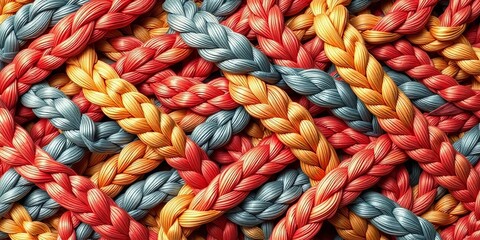 Intricate braided patterns, perfect for textile design or fabric printing,  yarn,  collection