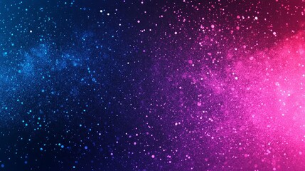 Obraz premium Vibrant Cosmic Nebula with Scattered Stardust in Deep Purple and Pink Glow