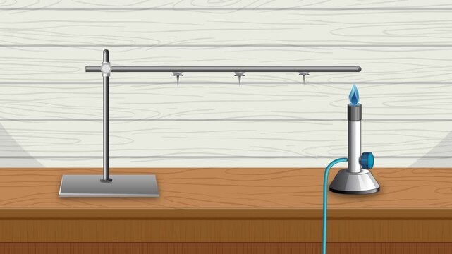 Heat Conduction Along Metal Rod with Falling Pins Experiment
