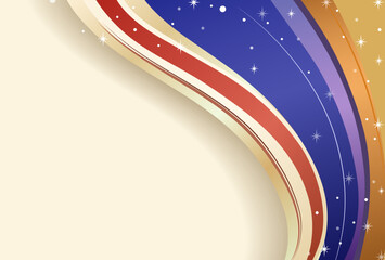 Abstract line art background, modern and flowing colorful design	
