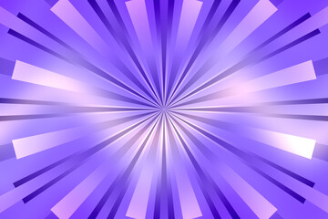 Fototapeta premium Dynamic radial starburst pattern with vibrant purple and lavender gradient rays spreading from the central point. illustration
