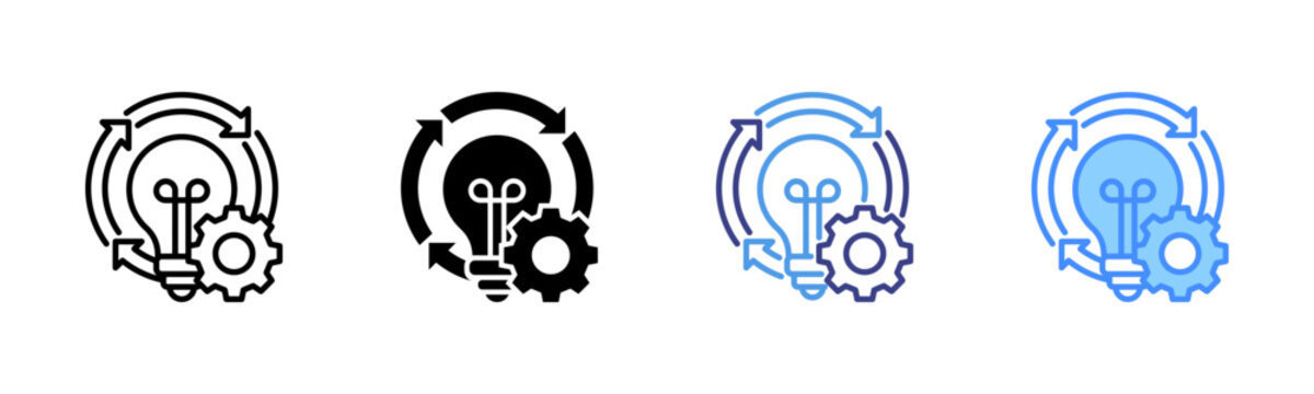Idea icon set multiple style collection